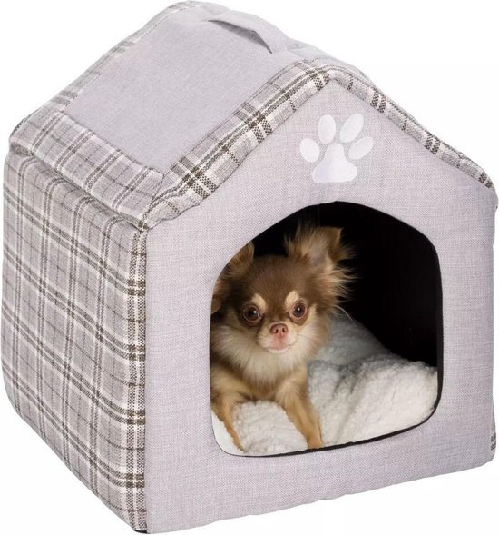 trixie relax iglo hondenhuis silas grijscreme 40x45x40 cm