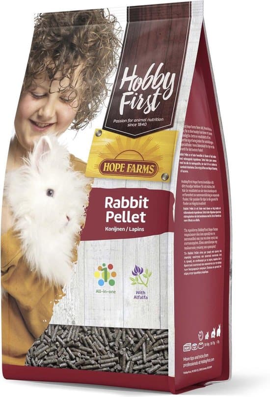 hobbyfirst hope farms rabbit pellet konijnenvoer 4 kg